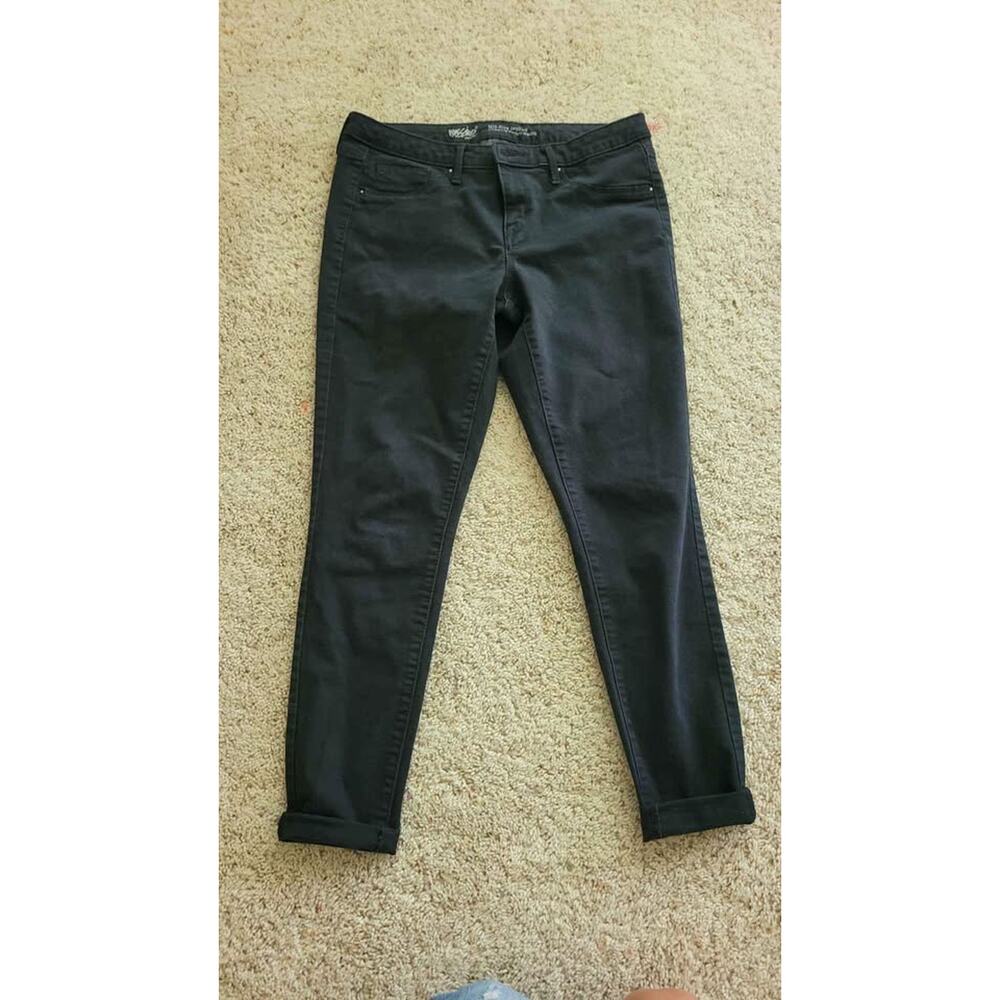 Mossimo Mid-Rise Jeggings‎ Size 12/31R Black Super Stretch Denim Pants